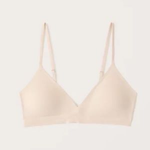 Abercrombie next to naked triangle banded bra bralette nude color